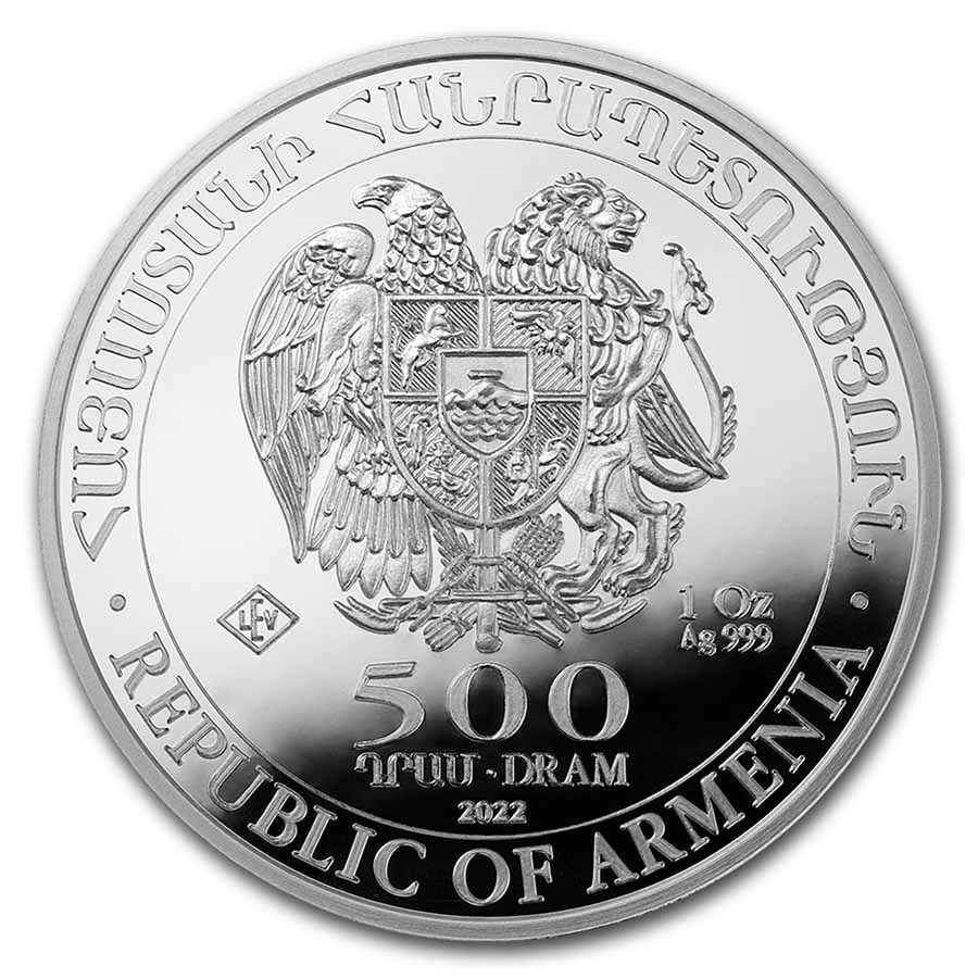 Moneda de Plata Arca de Noe 2022 1 oz reverse