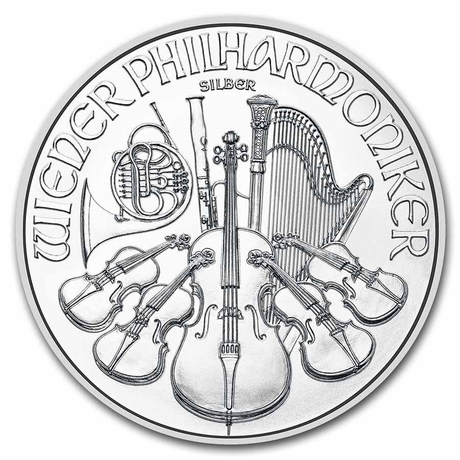 Moneda de Plata Filarmónica 2023 1 oz reverse