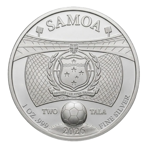 Moneda de Plata Bicampeones del Mundo 2026 1 oz reverso