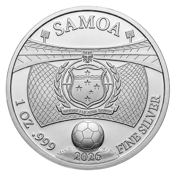 Moneda de Plata Bicampeones del Mundo 2026 1 oz reverso
