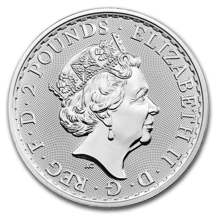 Moneda de Plata Britannia 2019 1 oz reverse