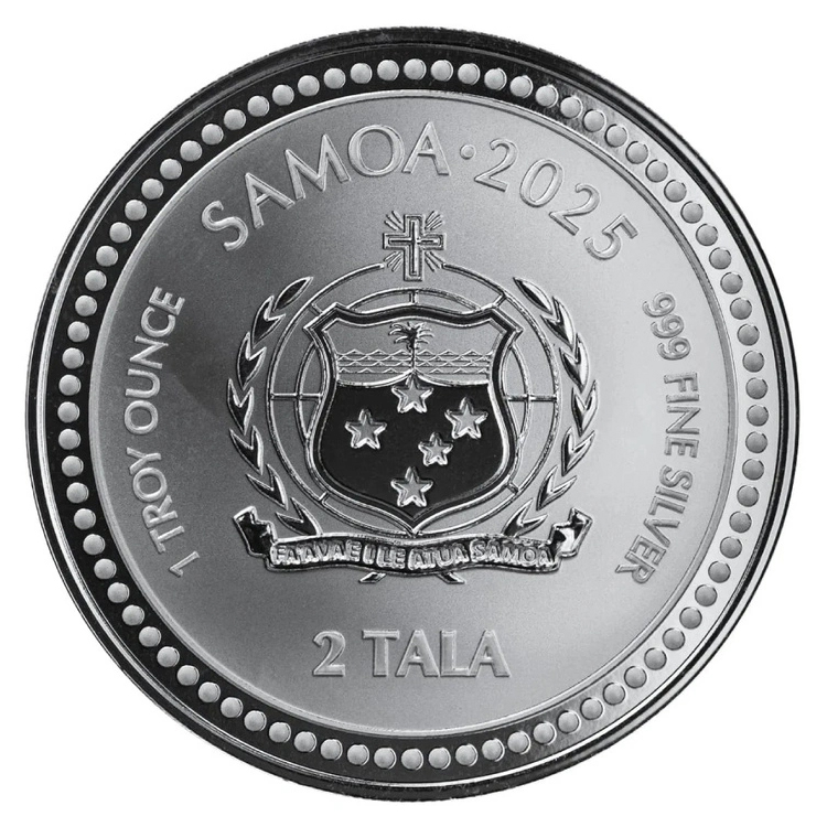 Moneda de Plata Caballito de Mar de Samoa 2025 1 oz reverse