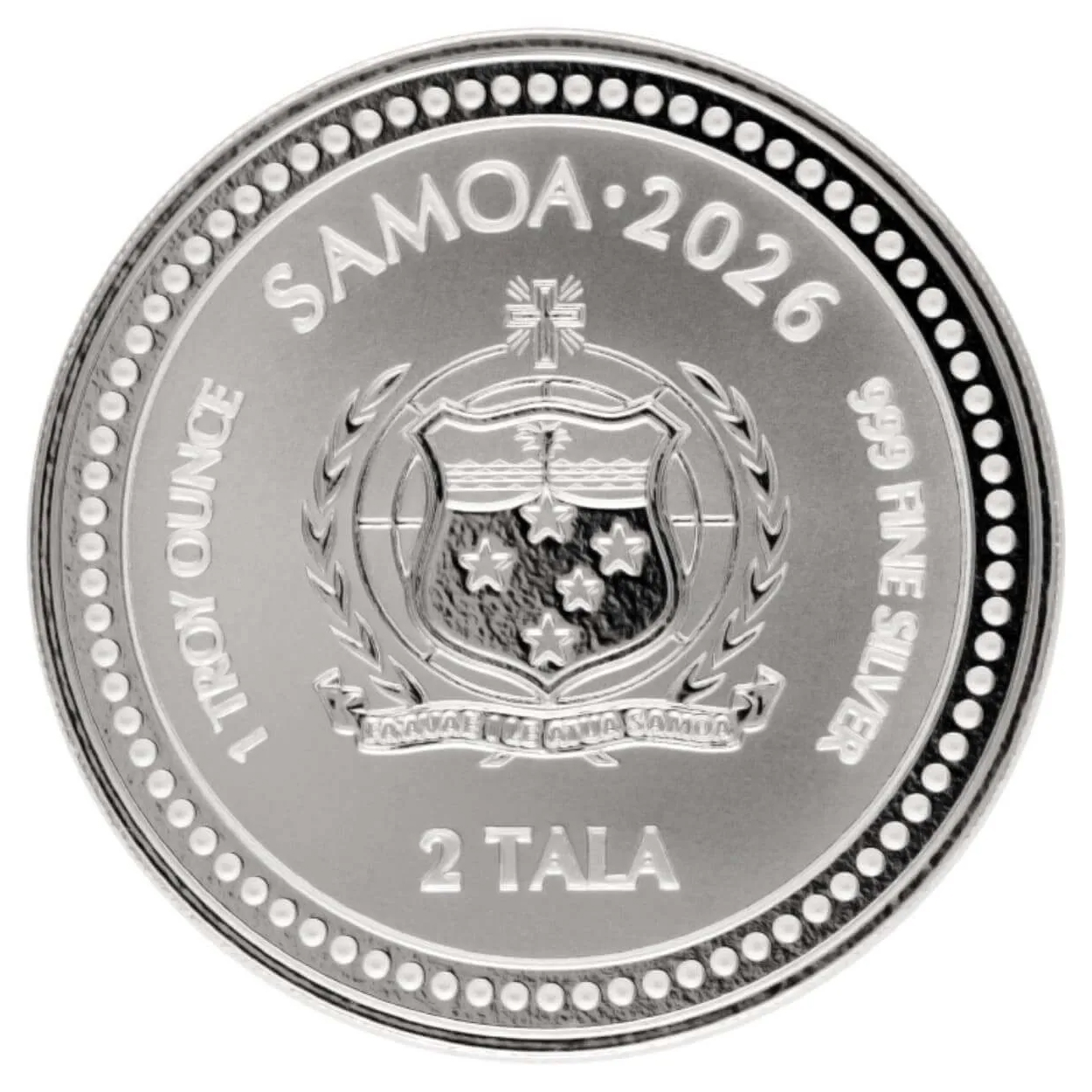Moneda de Plata Caballito de Mar de Samoa 2026 1 oz reverse