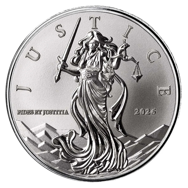 Moneda de Plata Dama de la Justicia 2026 1 oz