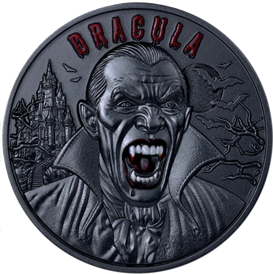 Moneda de Plata Drácula - Despierta en la oscuridad 2 oz