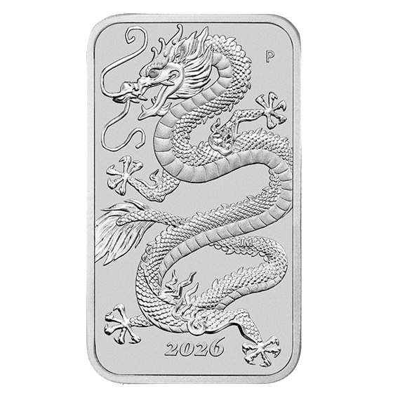 Moneda de Plata Dragón Rectangular 2026 1 oz
