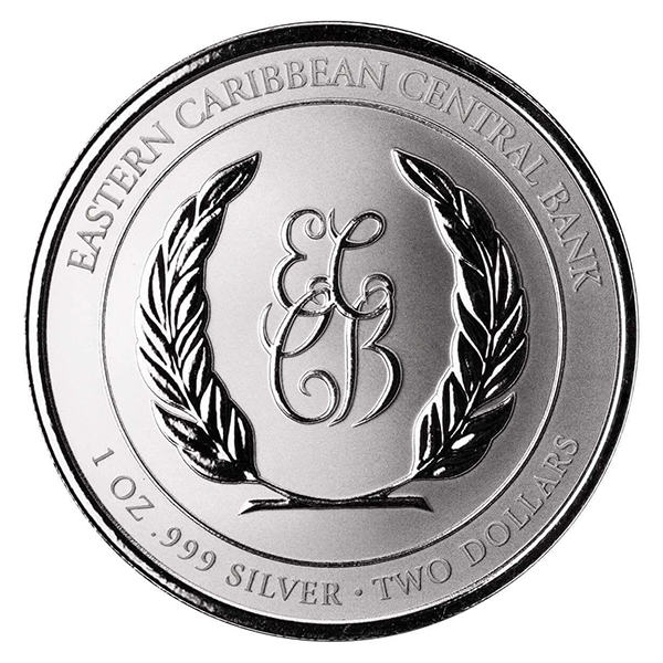 Moneda de Plata EC8 St. Lucia - Parrot 2025 1 oz reverse