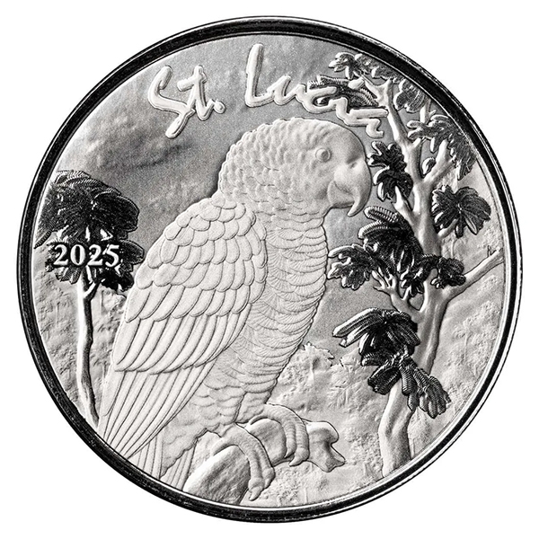 Moneda de Plata EC8 St. Lucia - Parrot 2025 1 oz