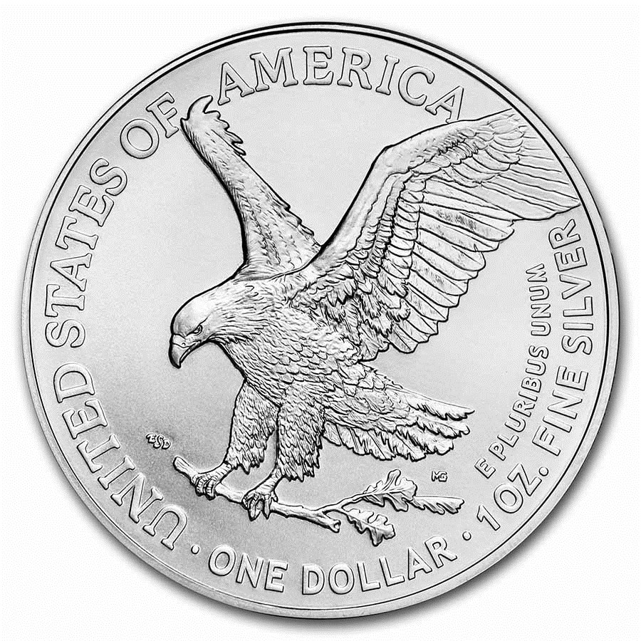 Moneda de Plata American Eagle 2023 1 oz reverse