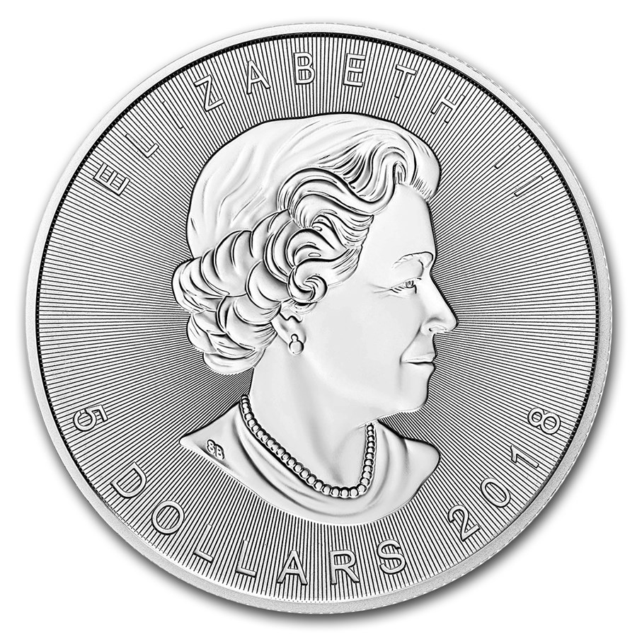 Moneda de Plata Incuse Maple Leaf 2018 1 oz reverse