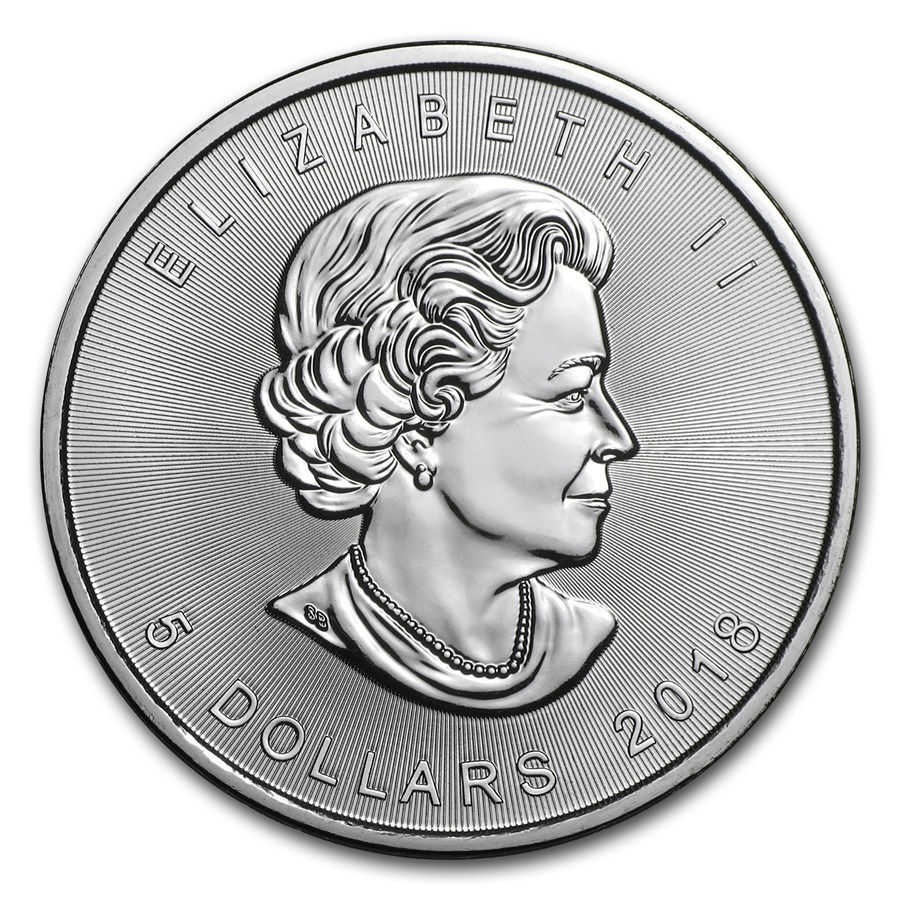 Moneda de Plata Maple Leaf 2018 1 oz reverse