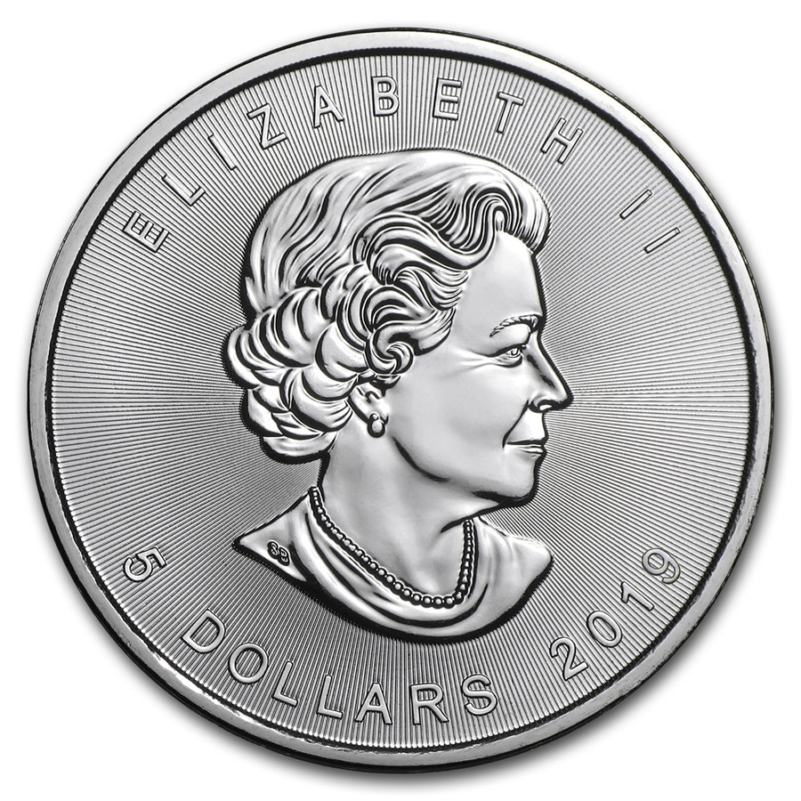 Moneda de Plata Maple Leaf 2019 1 oz reverse