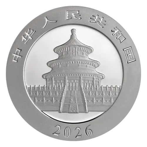 Moneda de Plata Panda 2026 30 g reverse