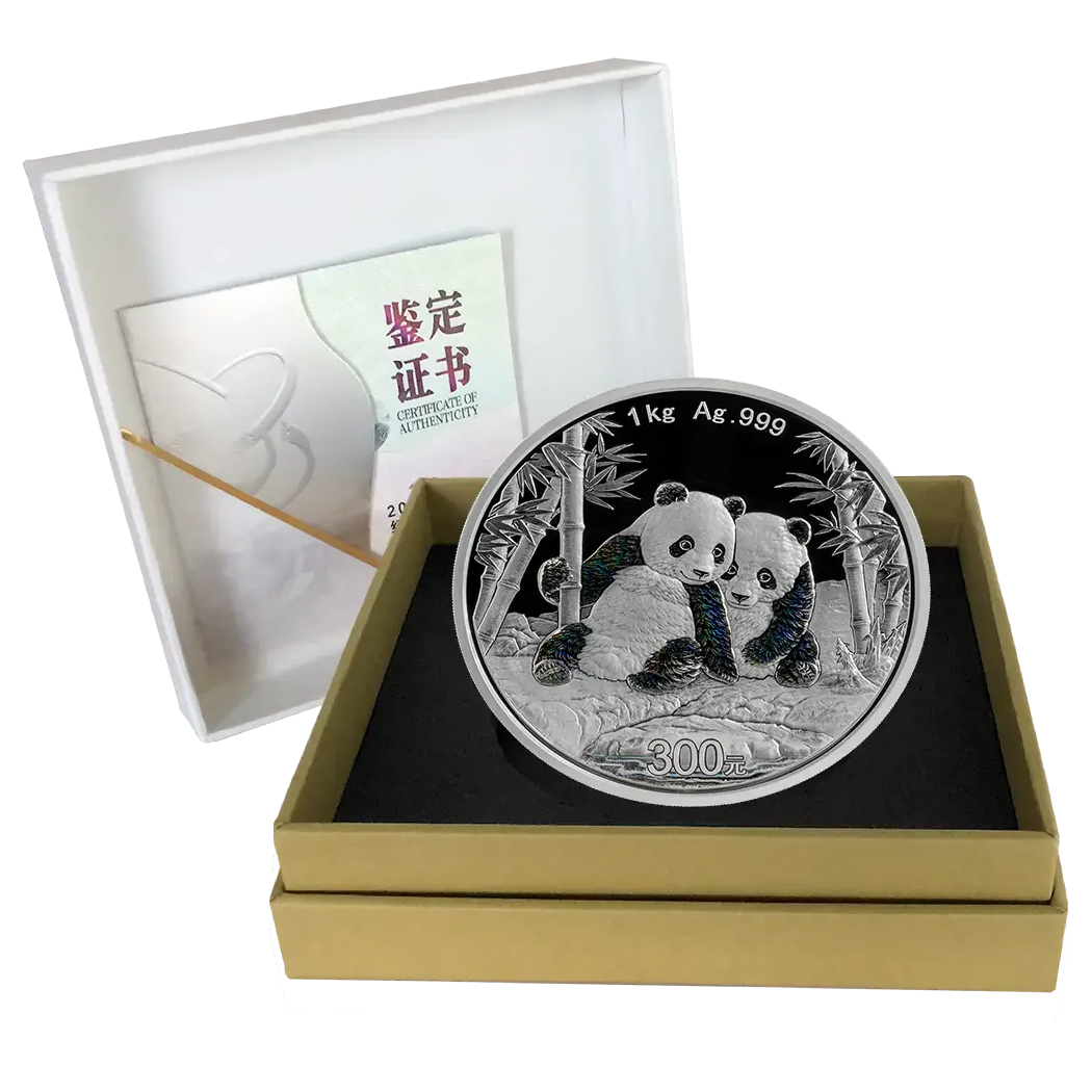 Moneda de lata Panda Proof 2026 1 kg caja
