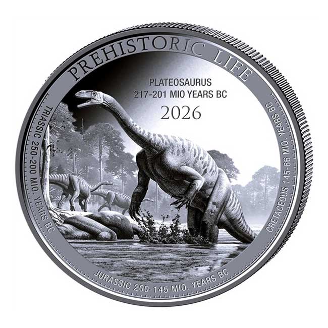Moneda de Plata Plateosaurus 2026 1 oz