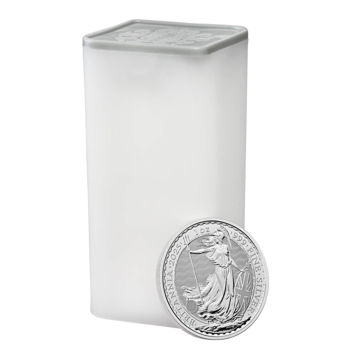 Moneda de Plata Britannia KCIII 2025 1 oz tubo