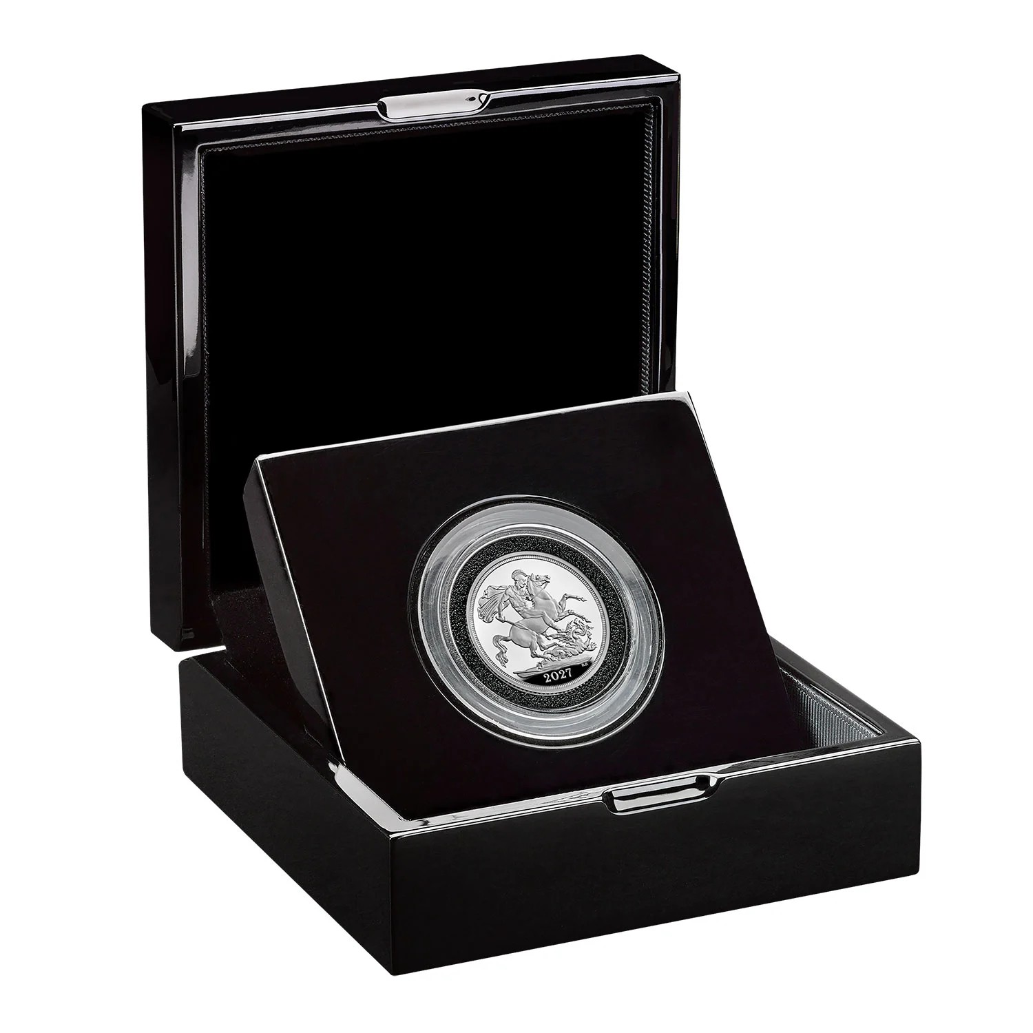 Moneda de Plata Soberano 2027 caja