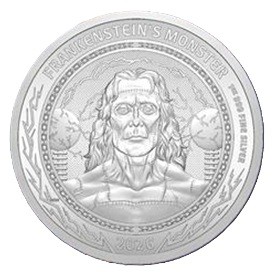 Moneda de Plata Terror Gótico - Frankenstein 2026 1 oz