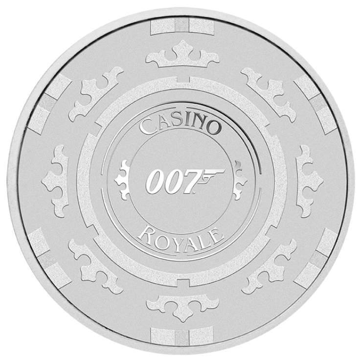 Moneda de Plata James Bond - Casino Royale "Casino Chip" 2023 1 oz
