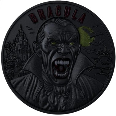 Moneda de Plata Drácula - Despierta en la oscuridad 2 oz brillo