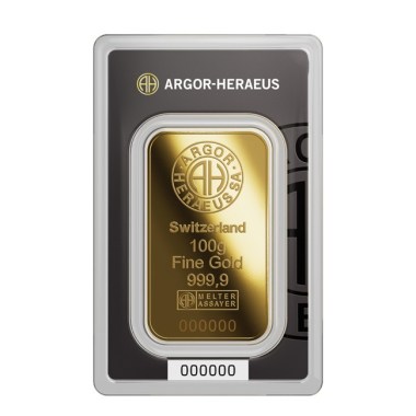 Lingote de Oro Argor-Heraeus Classic de 100g