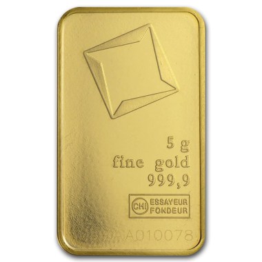 Lingote de Oro Valcambi de 5g 2
