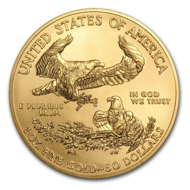 Moneda de Oro American Eagle 2017 1 oz revese
