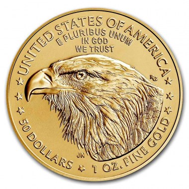 Moneda de Oro American Eagle Tipo 2 2021 1 oz reverse