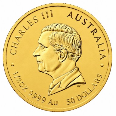 Moneda de Oro Año de la Cabra Australia 2027 1/2 oz reverso