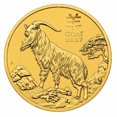 Moneda de Oro Año de la Cabra Australia 2027 1/2 oz