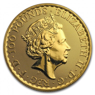 Moneda de Oro Britannia 2019 1 oz reverse