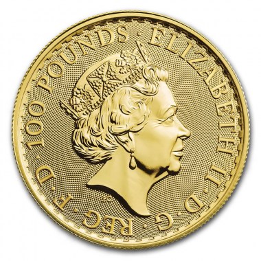 Moneda de Oro Britannia 2021 1 oz reverse