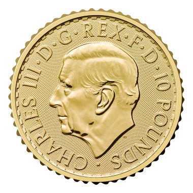 Moneda de Oro Britannia 2027 1/10 oz reverso