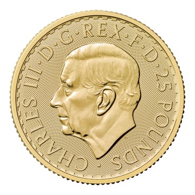 Moneda de Oro Britannia 2027 1/4 oz reverso