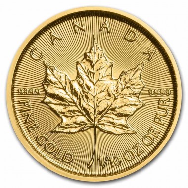 Moneda de Oro Maple Leaf 2022 1/10 oz