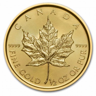 Moneda de Oro Maple Leaf 2022 1/2 oz