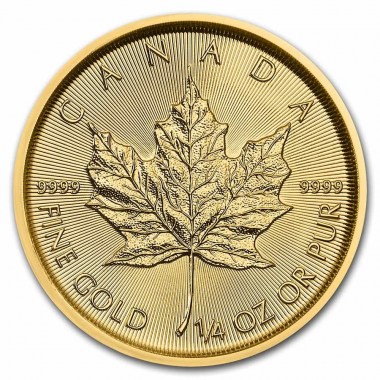 Moneda de Oro Maple Leaf 2022 1/4 oz