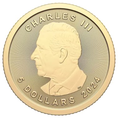 Moneda de Oro Maple Leaf 2024 1/10 oz reverse