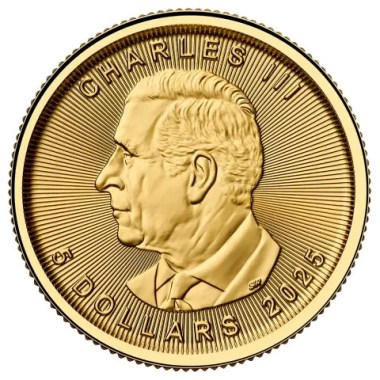 Moneda de Oro Maple Leaf 2025 1/10 oz reverse