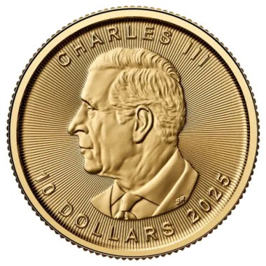 Moneda de Oro Maple Leaf 2025 1/4 oz reverse