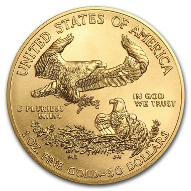 Moneda de Oro American Eagle 2019 1 oz reverse