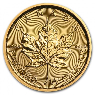 Moneda de Oro Maple Leaf 2021 1/10 oz