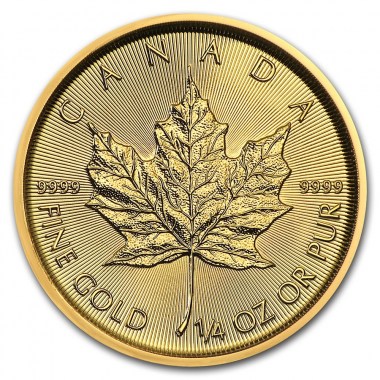 Moneda de Oro Maple Leaf 2021 1/4 oz