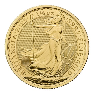 Moneda de Oro Britannia KCIII 2025 1/4 oz