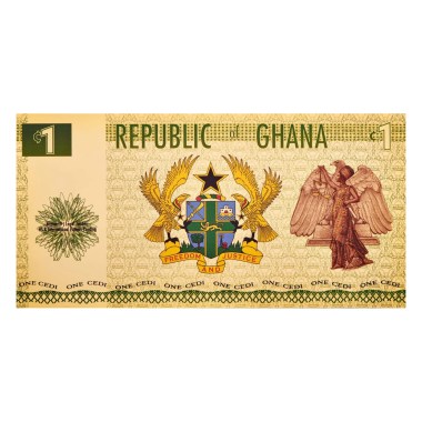 Moneda de Oro 1 Cedi de República de Ghana Justice 1/1000 oz reverse