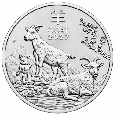 Moneda de Plata Año de la Cabra de Australia 2027 1 oz