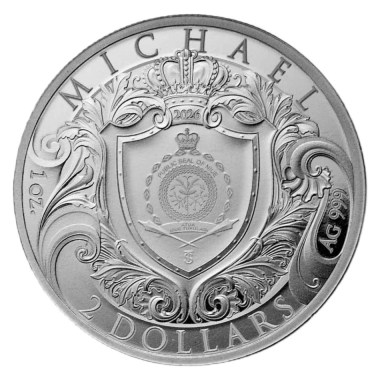 Moneda de Plata Arcángel Miguel 2026 1 oz reverse