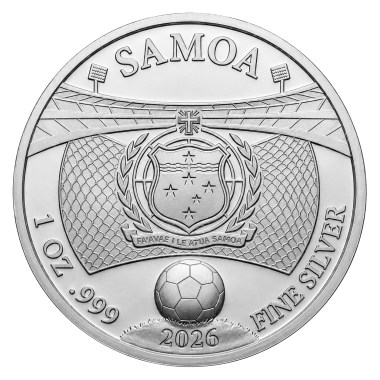 Moneda de Plata Bicampeones del Mundo 2026 1 oz reverso
