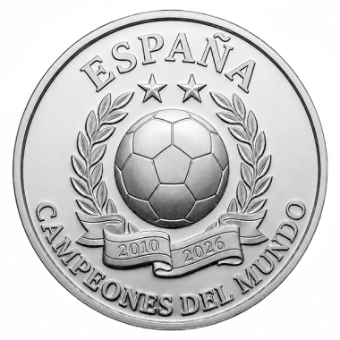 Moneda de Plata Bicampeones del Mundo 2026 1 oz