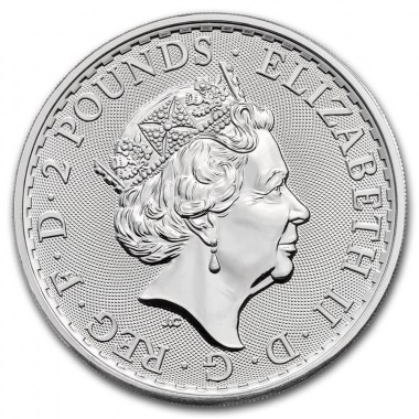 Moneda de Plata Britannia 2021 1 oz reverse